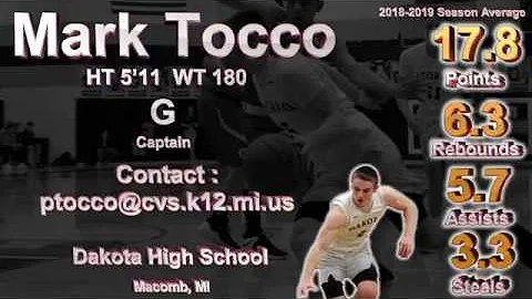 #2 Mark Tocco - 2018/19 Basketball Highlight