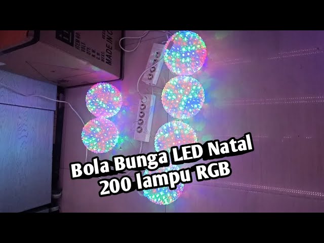 Bola Bunga LED Natal 200 Lampu RGB