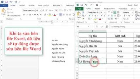 Tạo liên kết tự động giữa file WORD và EXCEL