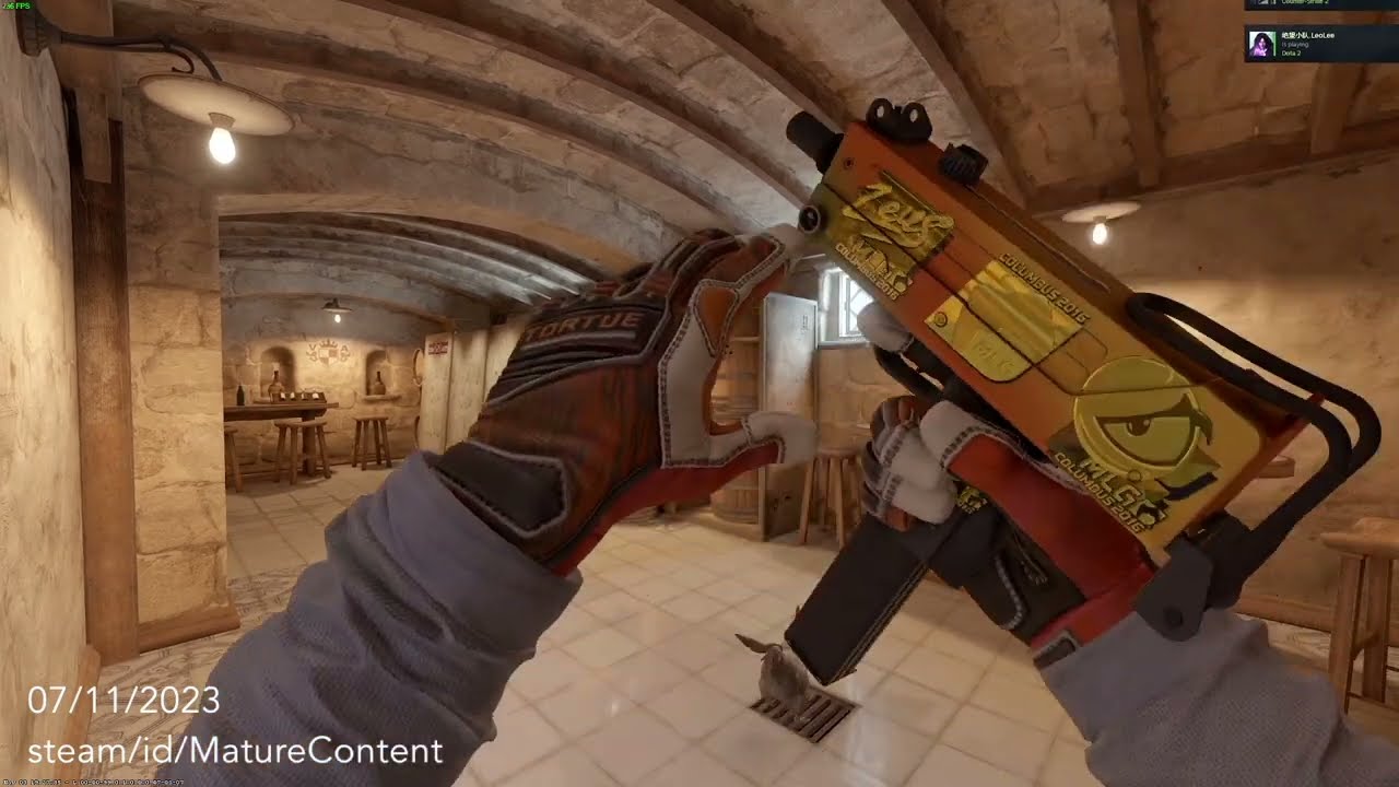 Souvenir MAC-10 | Amber Fade FN w Tiger Strike Combo CS2