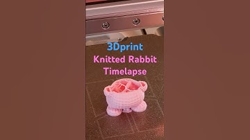 【3Dprint】Knitted Rabbit Timelapse #shorts