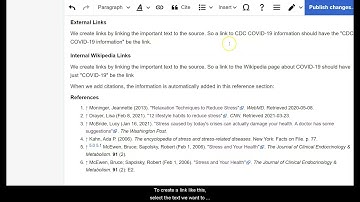 Creating External Links on Wikipedia