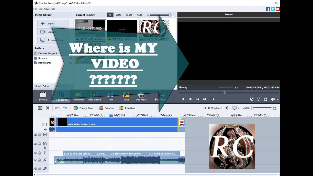 Solution for AVS Video Editor not showing the Preview! YouTube