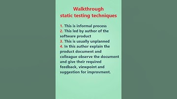 what is walkthrough in software testing #testing #shorts