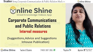 Online Shine | BMS|BBA | Sem5 T38 Mod 2-1 | Coperate Communication and Public Relation | Trailer 1