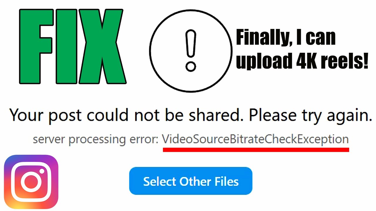 Your post could not be shared Instagram - FIX!