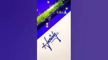 Write letter "H" || Do signature Harish || #calligraphystyles #signaturestyle #shortsfeed #trend 🙏🏻