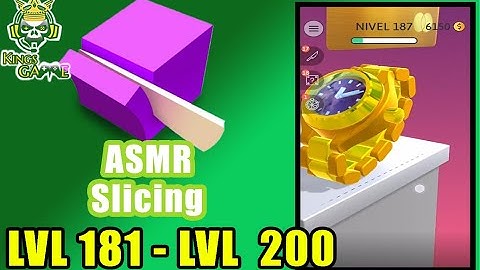 ASMR Slicing - LVL 181 - 200 Gameplay Walkthrough🎮👑