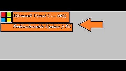Microsoft Visual C++ 2015 Redistributable Update 3 RC
