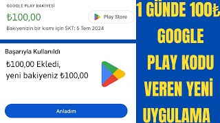 1 DAKİKADA 100₺ GOOGLE PLAY KODU VEREN YENİ UYGULAMA | bedava Google Play kodu alma screenshot 4