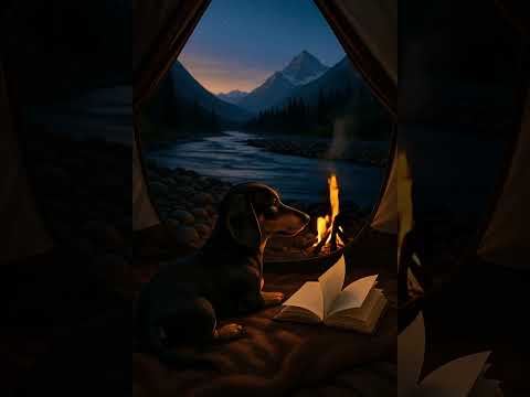 바람이 넘긴 페이지 강물과 불빛 ASMR Shorts ASMR Camping NatureSounds River Campfire