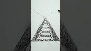 railway landscape drawing#pencildrawing #landscapepainting #beginners