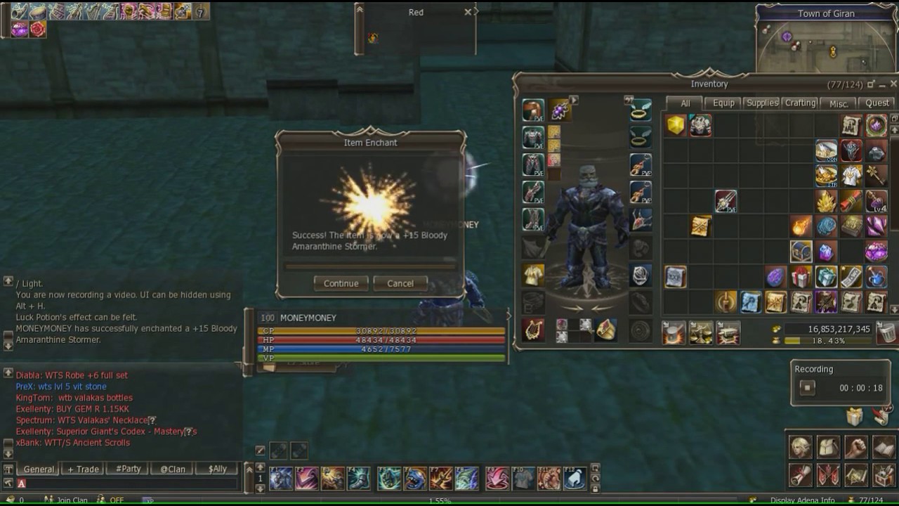 ANCIENT ENCHANT +16 wep / no fails