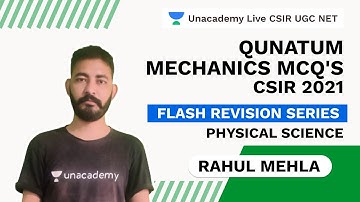 Flash Revision Series | Qunatum Mechanics MCQ