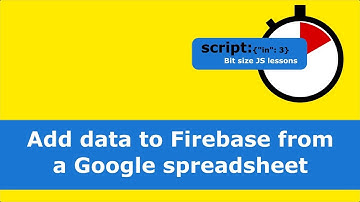 Add data to Firebase from a Google spreadsheet