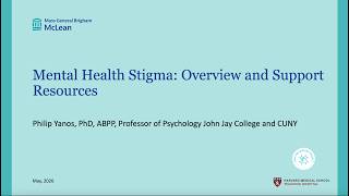 CSP 2026 Webinar 26 Mental Health Stigma: Overview and Support Resources