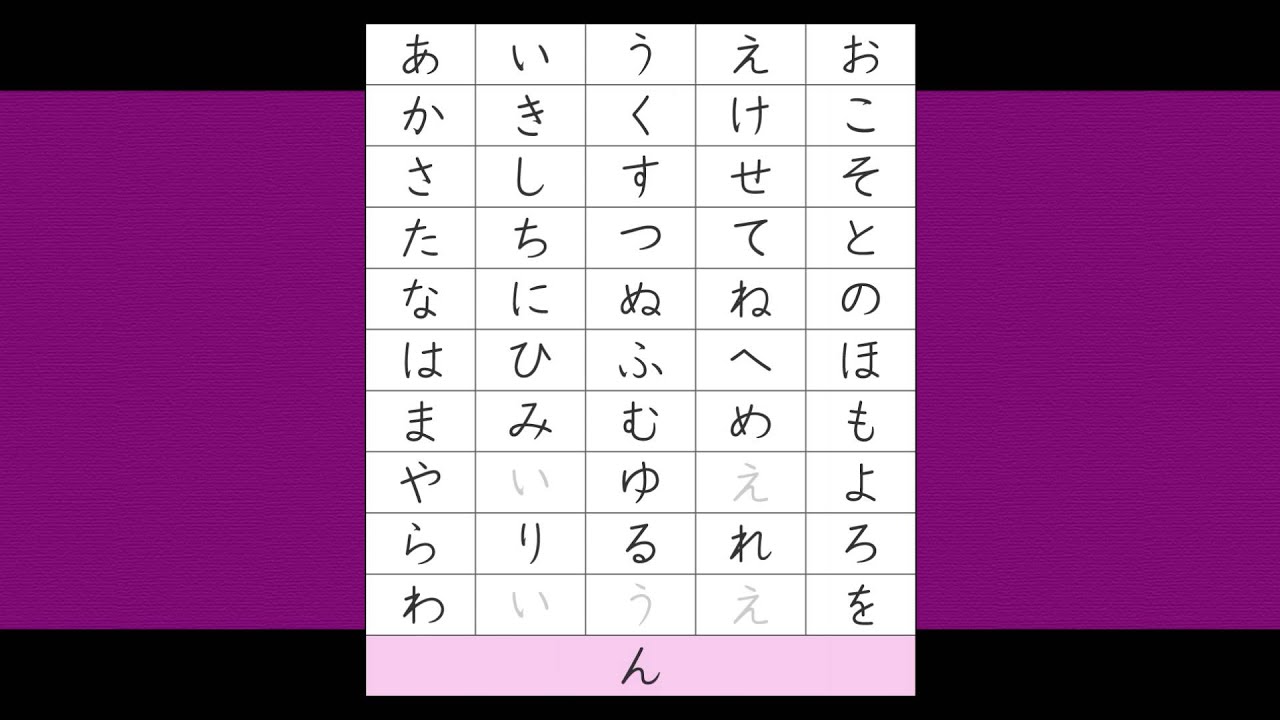 Hiragana 10 - わをん [ひらがな 10 - わをん] - YouTube