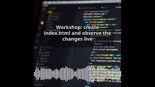 Workshop: create index.html and observe the changes live | Full Stack Web Developer