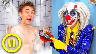 24 Hour PAUSE Challenge WITH THE CLOWN !