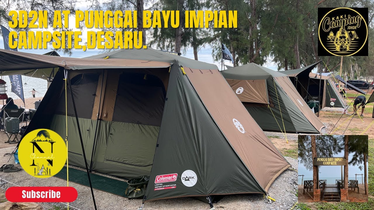 #Vlog Camping at Bayu Impian Campsite,Punggai,Desaru..#familycamping #campingmalaysia #campingjohor
