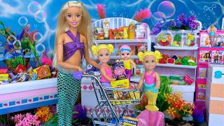 Famous Barbie & Ken Doll Mermaid Family Grocery Shopping Net Worth