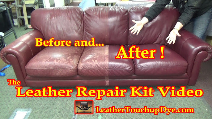 Leather Dye Repair Kit - DIY- Fix Worn and Faded Aniline Leather Chair 