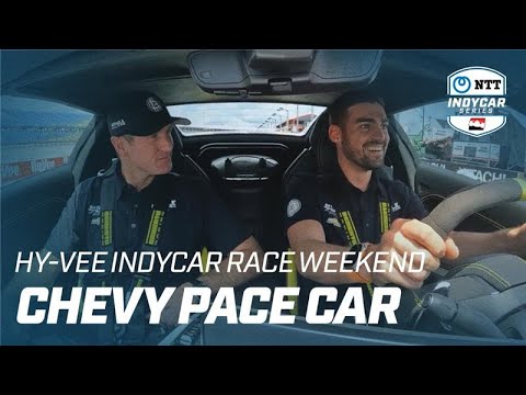 CHEVY PACE CAR // RYAN HUNTER-REAY AND RINUS VEEKAY AT IOWA SPEEDWAY