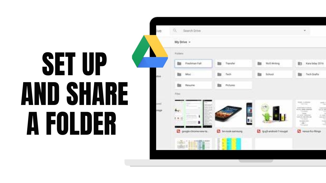 How to set up and share a folder on google drive youtube