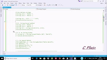 different ways to concatenate strings in c#