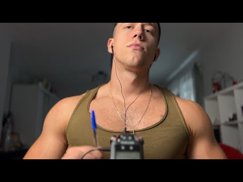 Tracing on my body ASMR (male whispers and triggers)