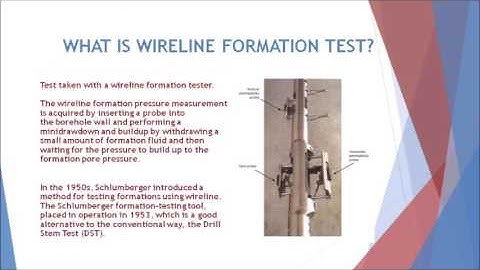 Wireline Formation Test