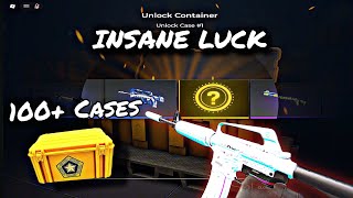 I Had INSANE Case Luck in BloxStrike! (100+ CASE OPENING)