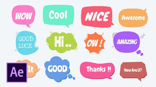 Speech Bubble Animation - After Effects Template Update