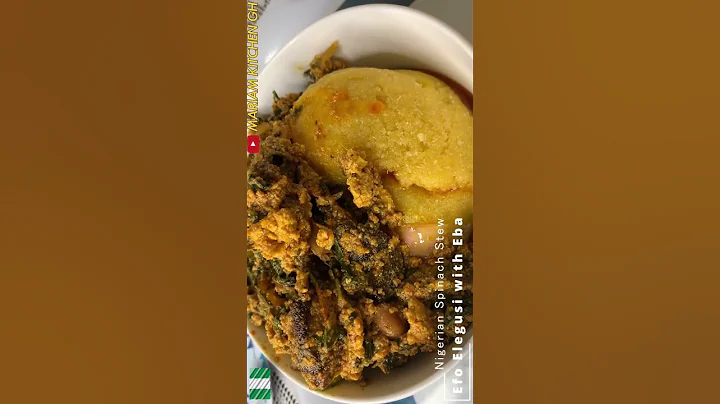 Efo elegusi stew served in Ghanaian and Nigerian style #nigeria #food #foodlover #trending