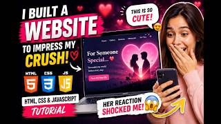 I Made a Website for My Crush Using HTML, CSS &amp; JavaScript ❤️‍🔥#love #shorts #couple #tech #cute