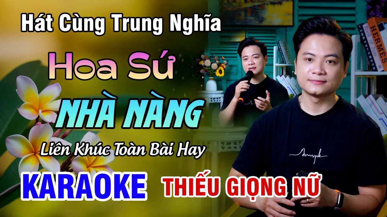 KARAOKE SONG CA | Liên Khúc HOA SỨ NHÀ NÀNG | Bolero Nhiều Bài Hay - Thiếu Giọng Nữ | 4K