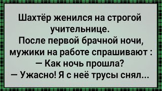 Шахтер Женился На Строгой Учительнице! Сборник Свежих Анекдотов! Юмор!