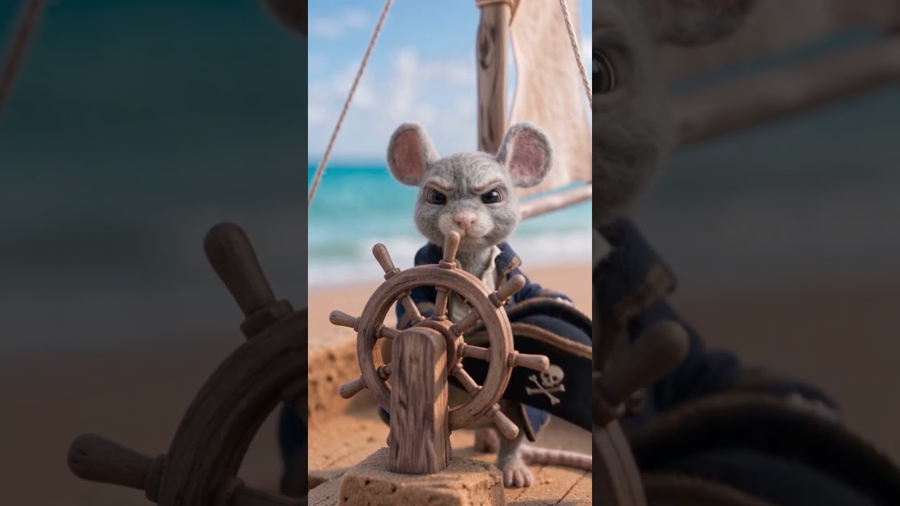 The Craziest Pirate Ship Made From Sand! 😂🏖️🏴‍☠️ #cats #beach