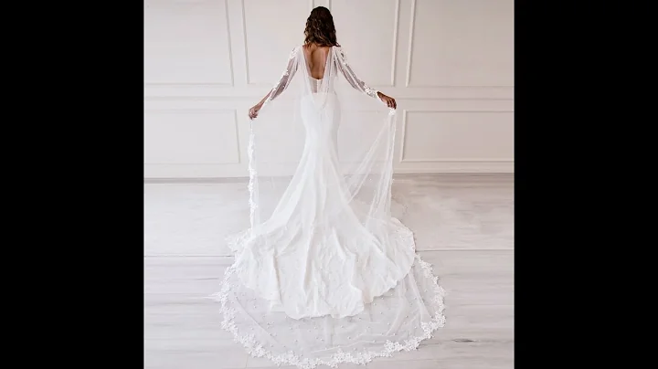Fiona - Pearl Bridal Cape Veil | ADORA by Simona