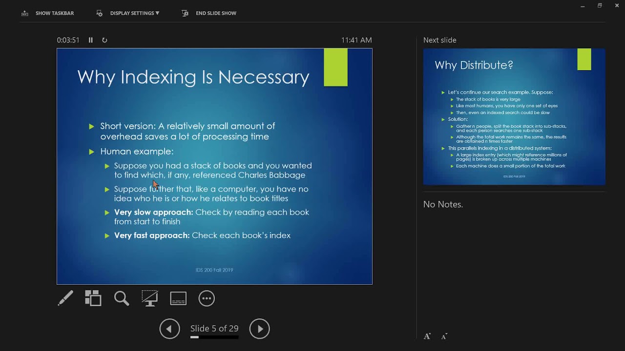 IDS 200 Fall 2019: Google Indexing & Retrieval pt. 1