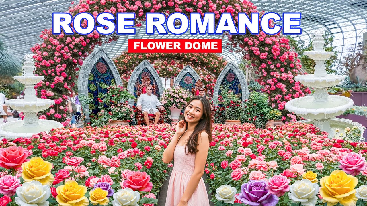 🌹 Rose Romance Flower Dome | Magical Garden for Rose Lovers in Singapore 🇸🇬😍