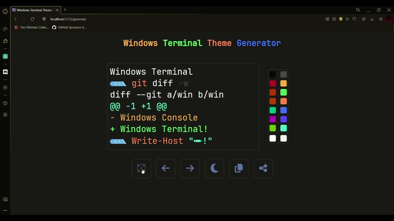 Blazingly Fast Windows Terminal Theme Generator Demonstration