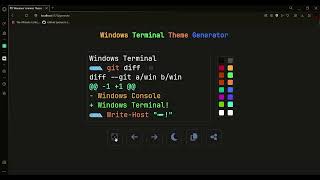 Blazingly Fast Windows Terminal Theme Generator Demonstration