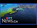 Temperatures turn mild heading into the weekend