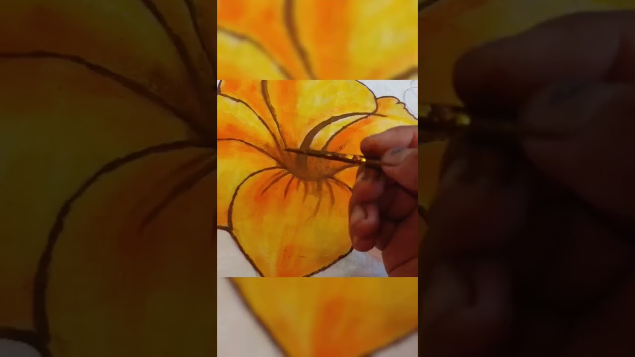 Fabric painting on bedsheet #shorts