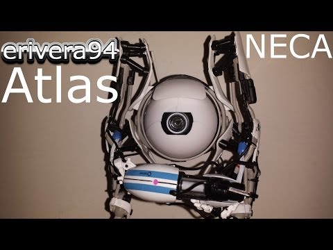 Atlas figure Review Portal 2 NECA with LED Lights