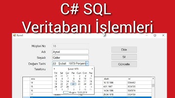 C# Sql Veritabanı Bağlantı İşlemleri - Veri Çekme, Ekleme, Silme, Güncelleme