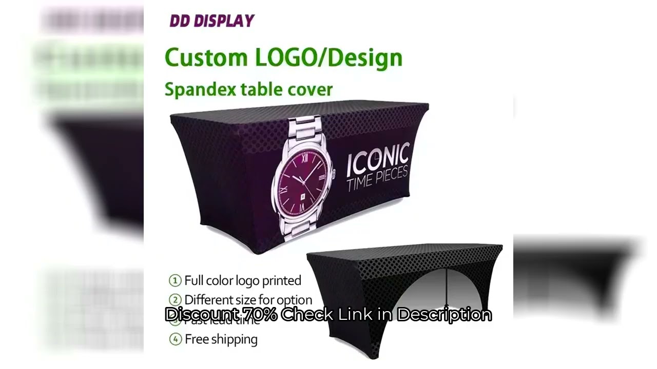 DD 4ft 6ft 8ft Custom Logo Spandex Table Cover Stretch Table Cloth Hotel Banquet Wedding Exhibition