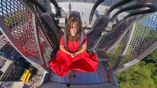 Lady In Red At Hollywood Tower Movieland In Italy