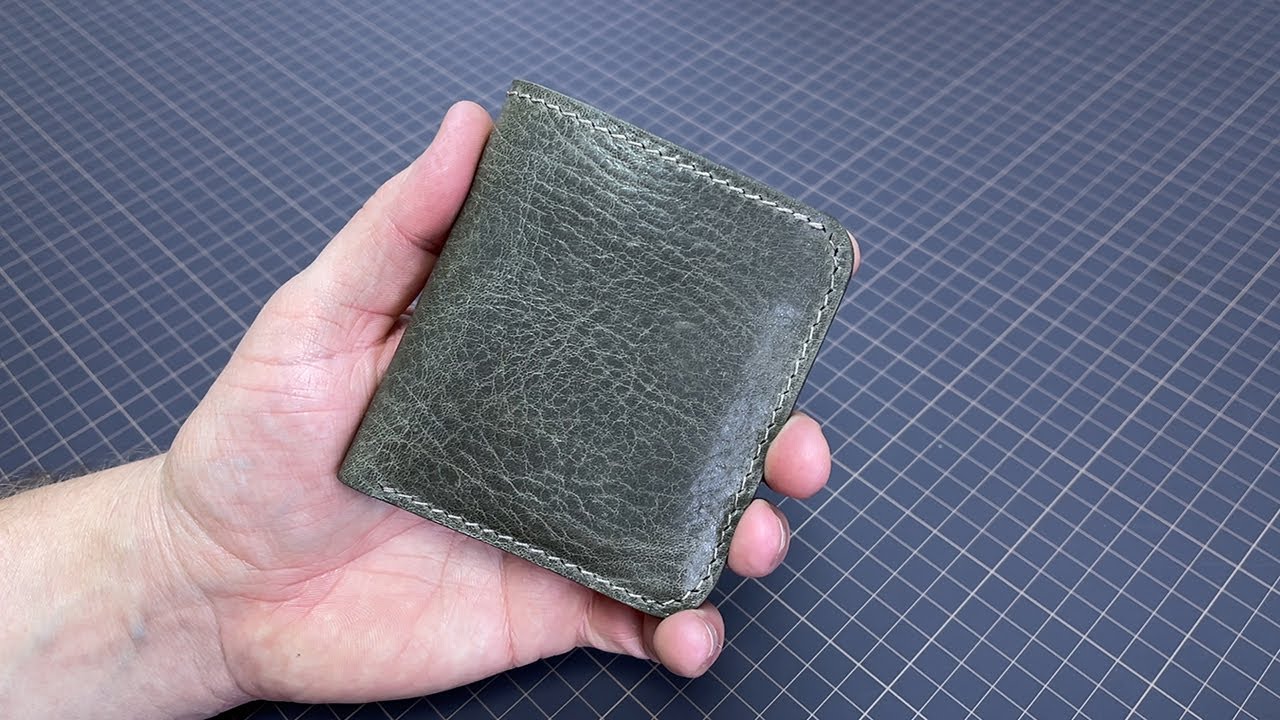 Free Pattern. DIY vertical leather wallet 100% HandMade